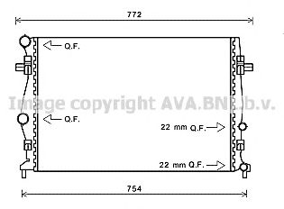 AVA QUALITY COOLING vw2343 -  Радиатор, охлаждение двигателя